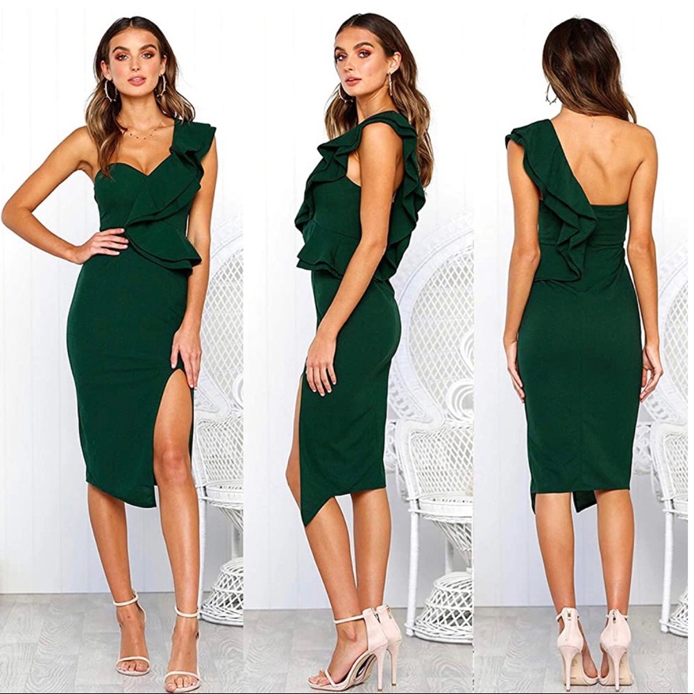 Classy Green Party Dress